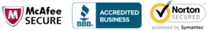 McAfee SECURE BBB Accredited A+ Norton Secured